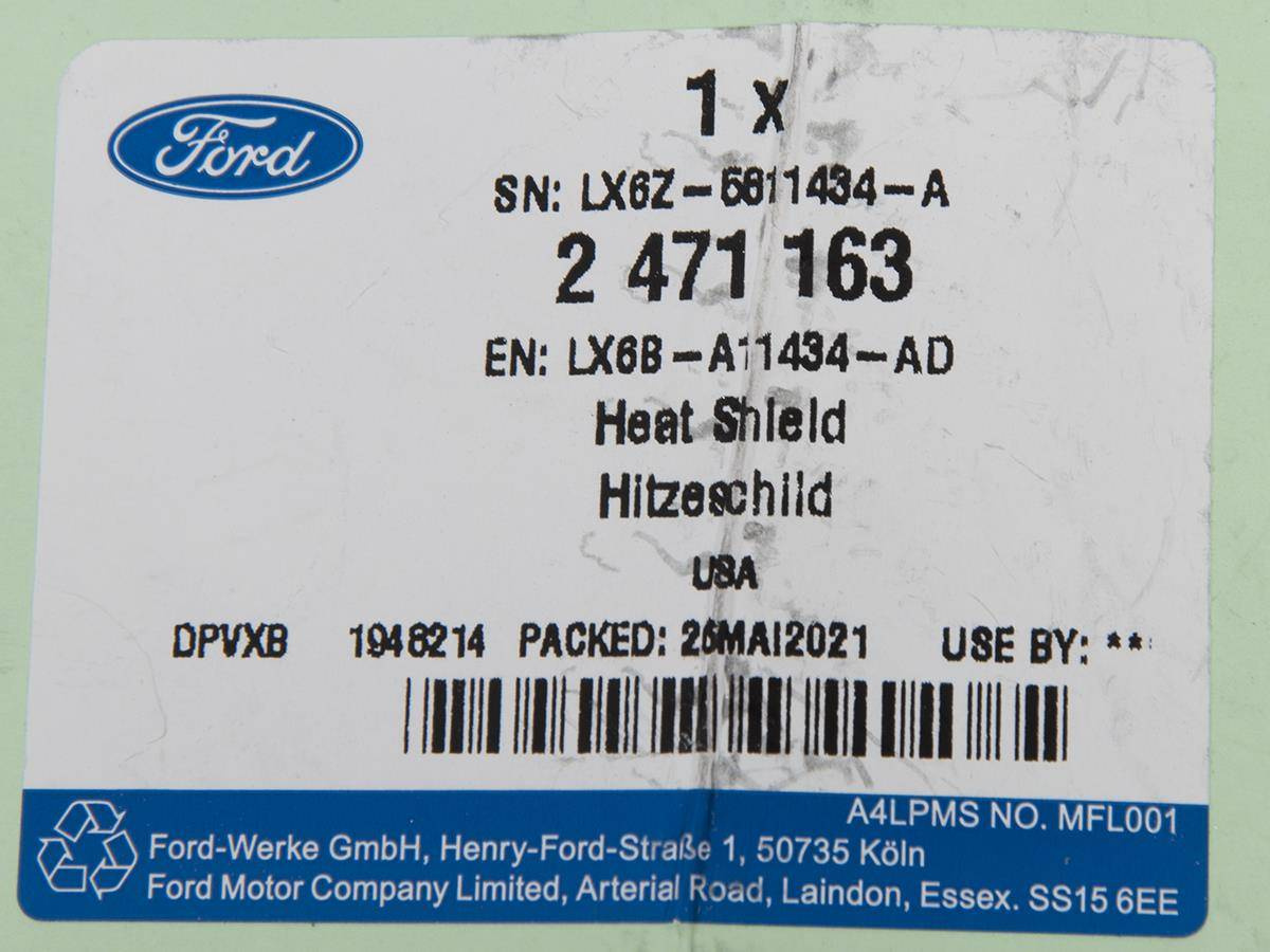 OSŁONA TERMICZNA TYLNA KUGA 20- FORD OE _ 2471163 _ LX6B-A11434-AD _ LX6Z-5811434-A