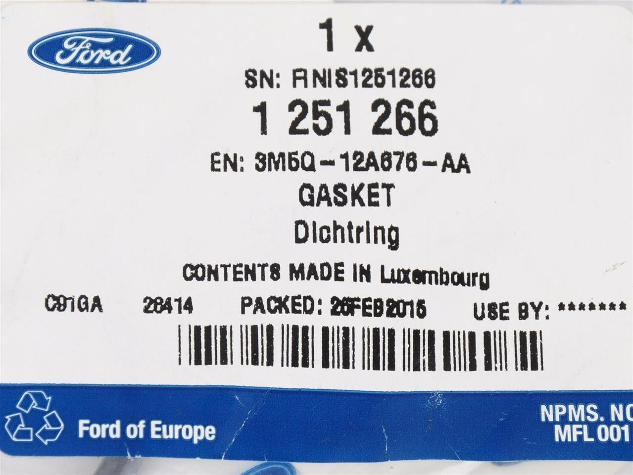 USZCZELKA TERMOSTATU _ 1251266 _ 3M5Q-12A676-AA