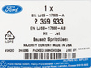 DYSZA SPRYSKIWACZA P/L FORD KUGA ESCAPE 20- OE _ 2359933 _ LJ6B-17666-AB _ LJ6Z-17603-A