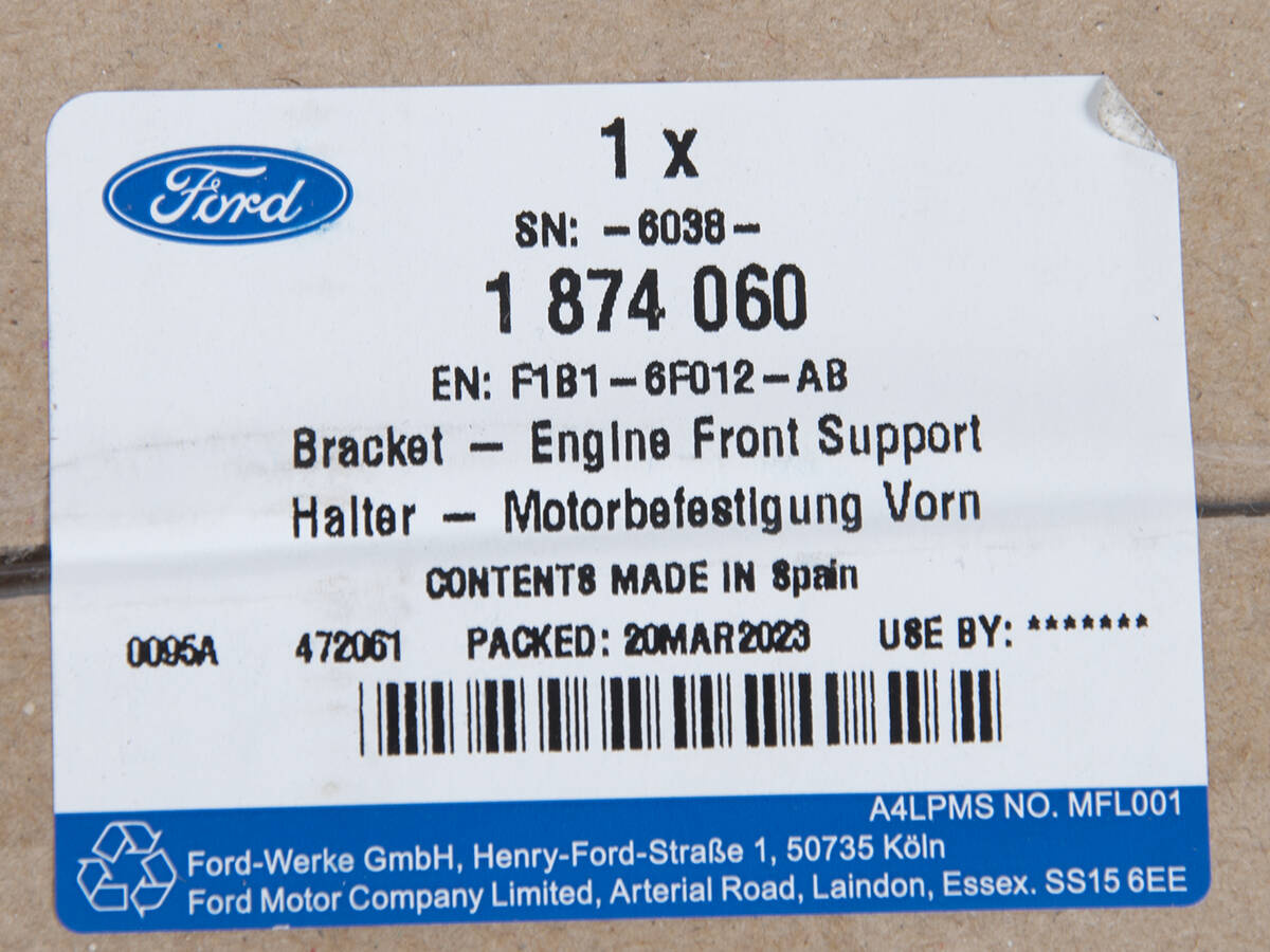 PODUSZKA SILNIKA B-MAX 15-17 FIESTA 15-19 _ 1874060 _ F1B1-6F012-AB