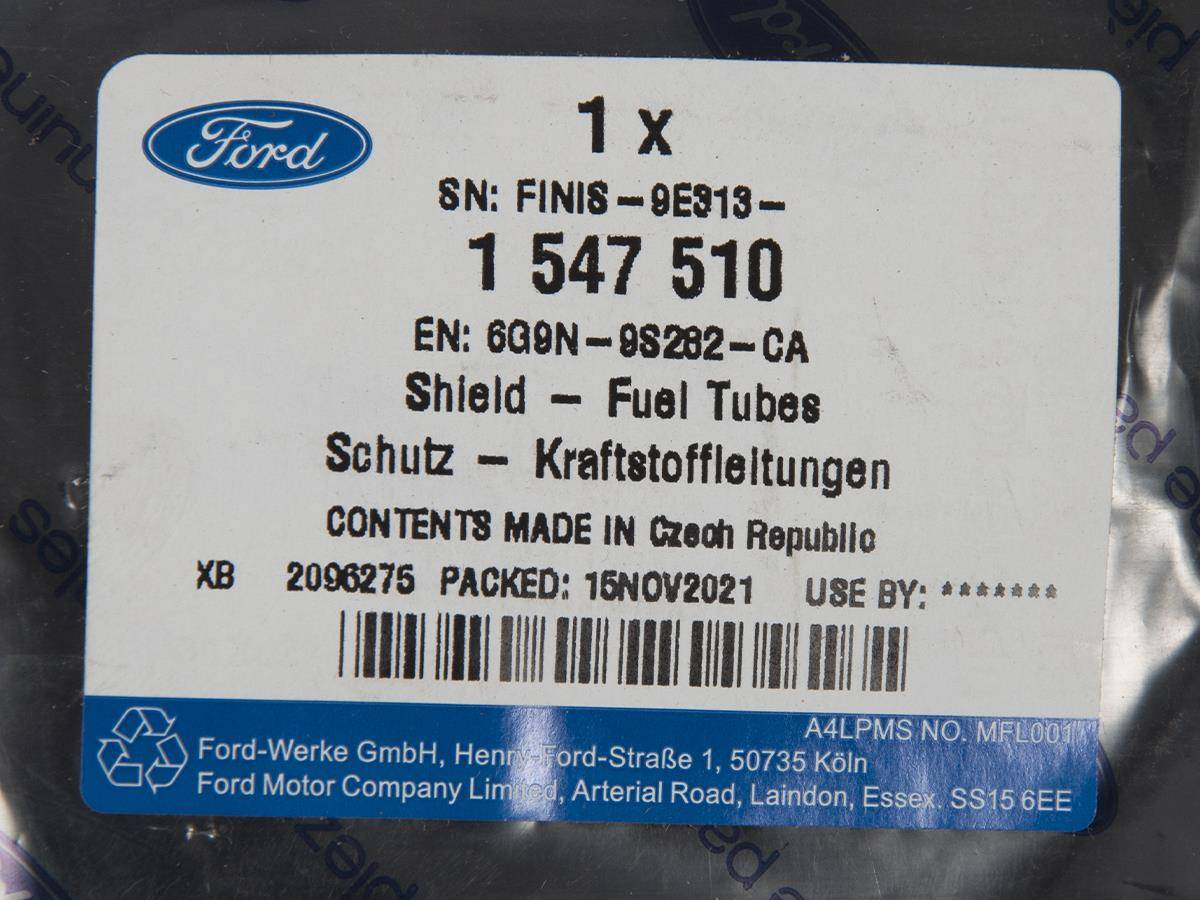 OSŁONA PRZEWODÓW PALIWA S-MAX/GALAXY MONDEO_ 1547510 _ 6G9N-9S282-CA