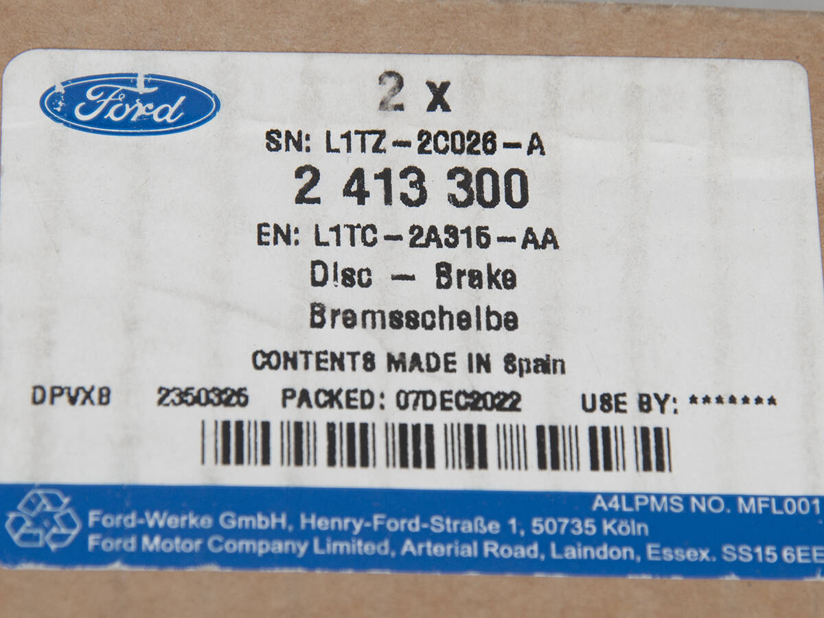 TARCZA HAMULCOWA TYŁ PUMA 20- FORD OE _ 2413300 _ L1TC-2A315-AA