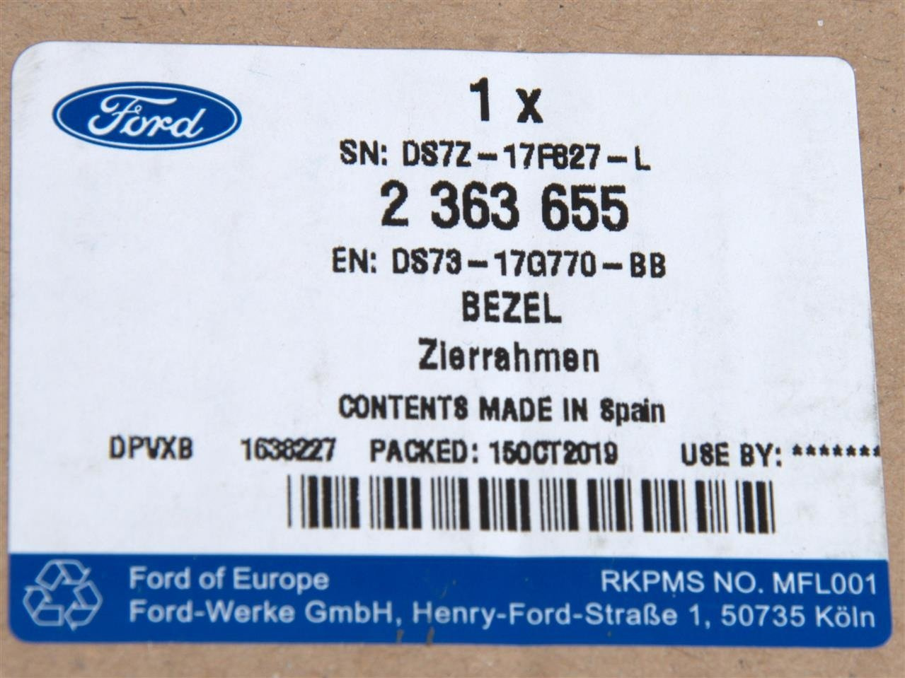 KOŃCÓWKA TŁUMIKA WYDECHU PRAWA MONDEO MK5 4/5 D_ 2363655 _ DS73-17G770-BB _ GTU_07