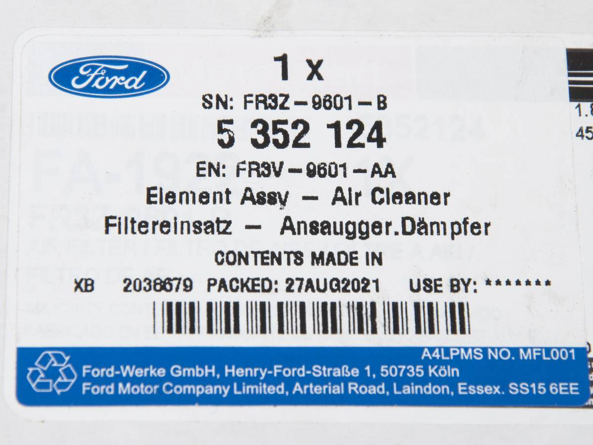 FILTR POWIETRZA 5.0 5.2 MUSTANG 18- _ 5352124 _ FR3V-9601-AA _ FR3Z-9601-B