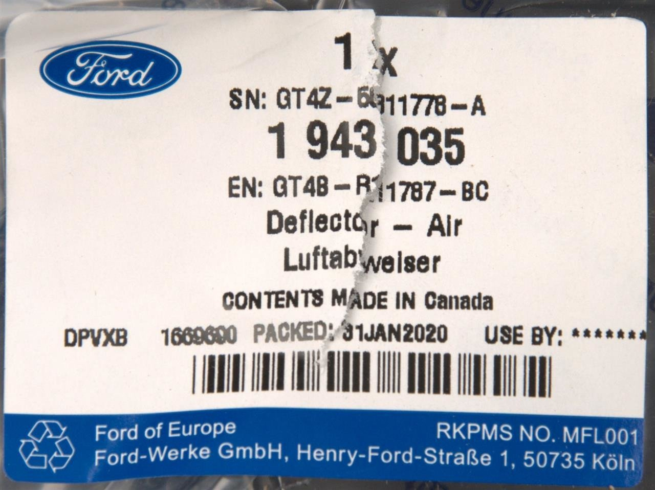 OSŁONA POD ZDERZAK EDGE 2015-2018 _ 1943035 _ GT4B-R11787-BC _ GTU_07