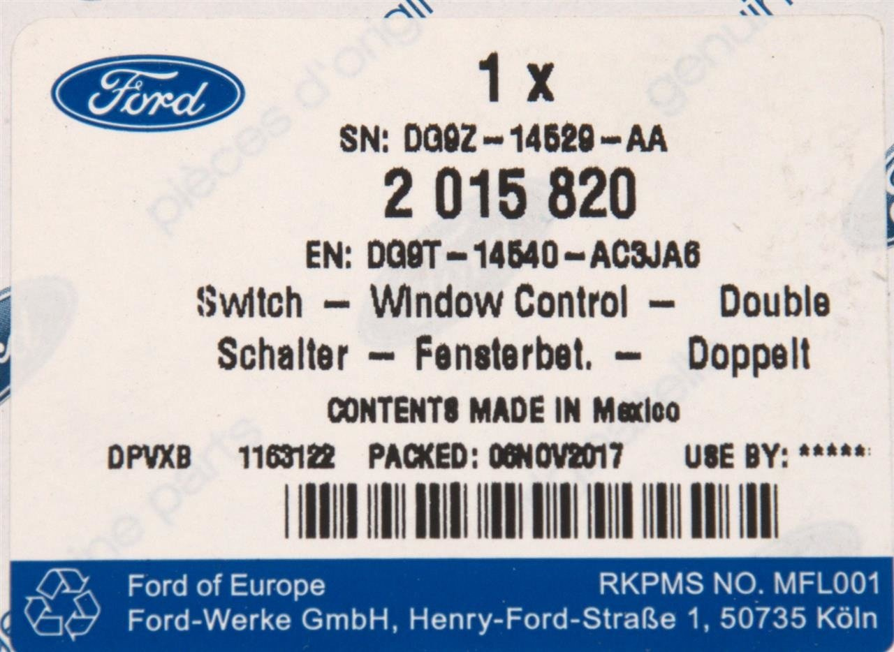 PRZEŁĄCZNIK ZESPOLONY SZYB _ 2015820 _ DG9T-14540-AC3JA6 _ DG9Z-14529-AA