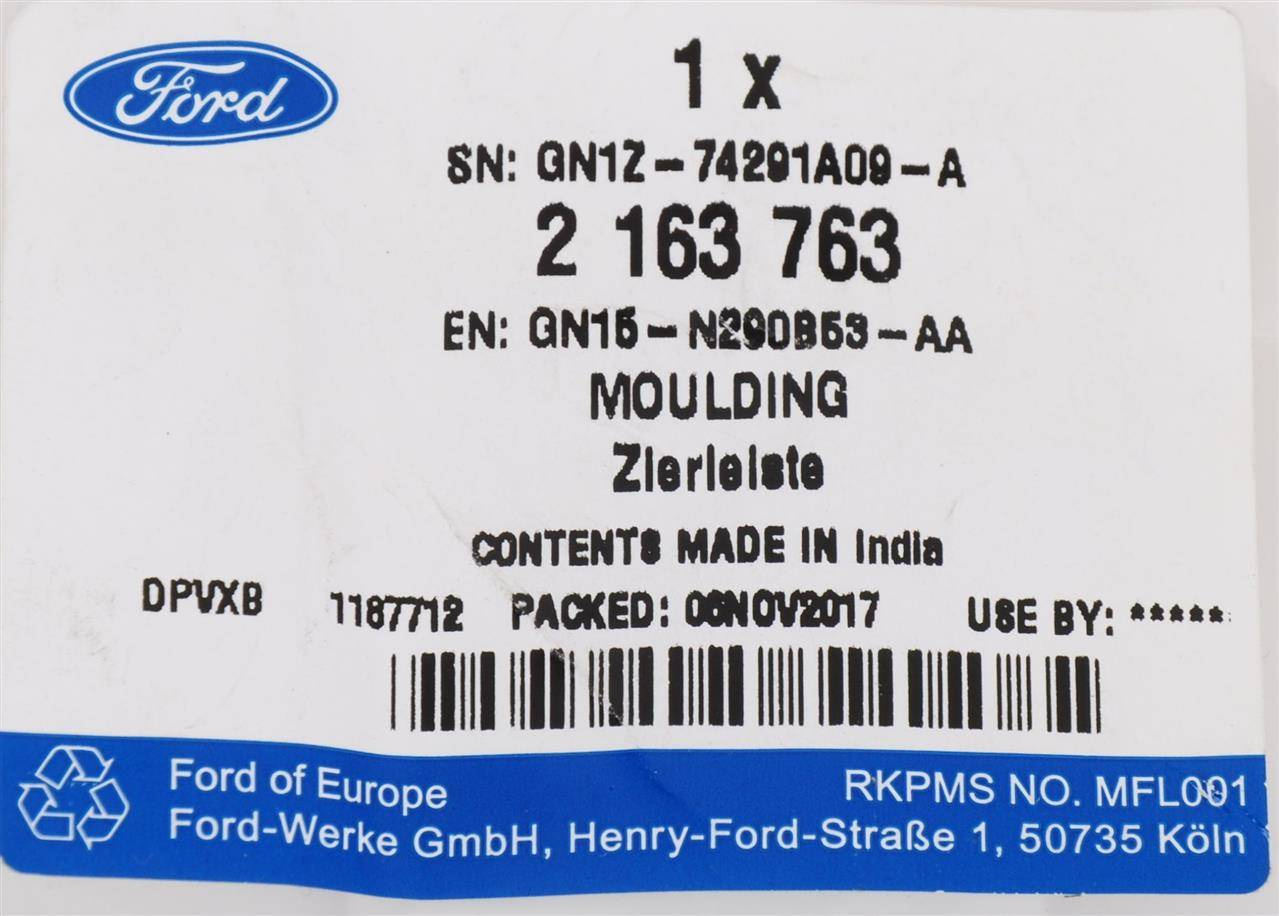 LISTWA DRZWI LEWA GÓRNA FORD ECOSPORT 13- 17- _ 2163763 _ GN15-N290B53-AA _ GN1Z-74291A09-A