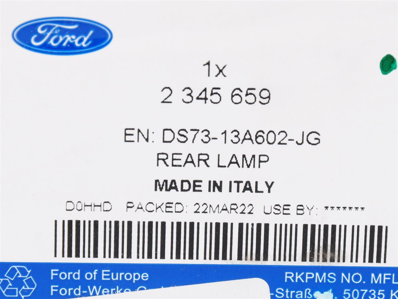 LAMPA TYLNA WEWNĘTRZNA PRAWA MONDEO 14-19 _ 2345659 _ DS73-13A602-JG