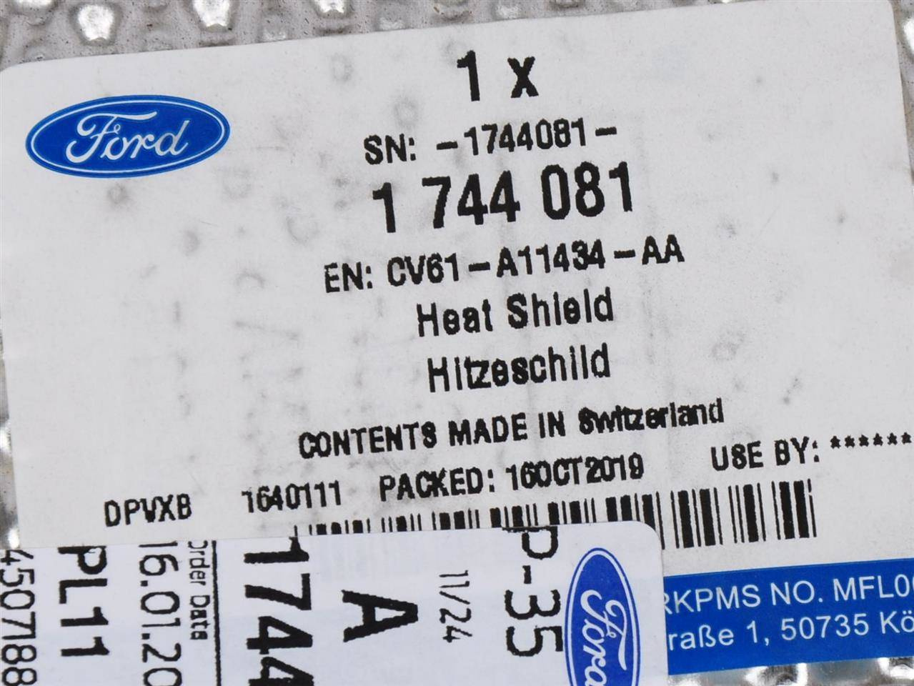 OSŁONA CIEPLNA TYŁ FORD KUGA ESCAPE USA 12- 16- _ 1744081 _ CV61-A11434-AA _ CV6Z-5811434-A _ GTU_07