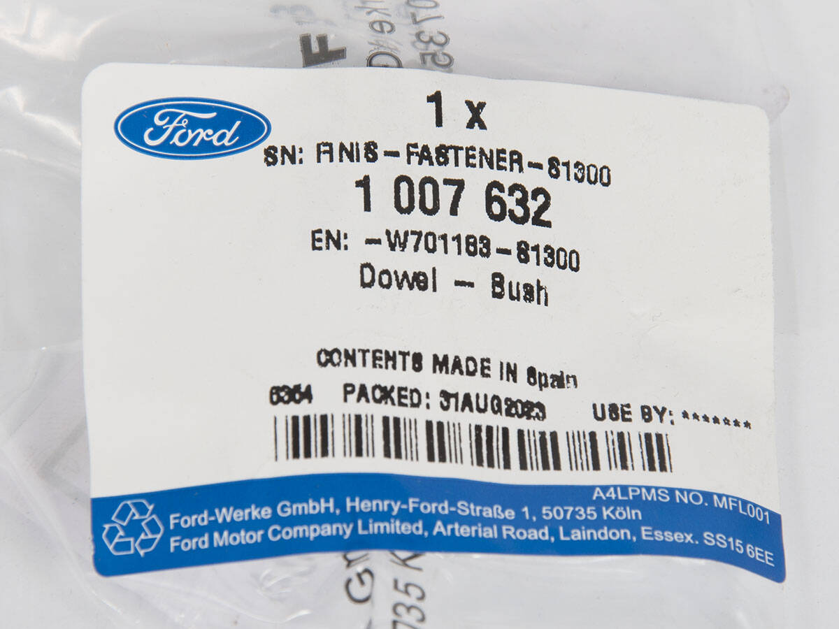 KOŁEK USTALAJĄCY Ø12MM GŁOWICY FORD WIELE MODELI _ 1007632 _ W701183-S1300