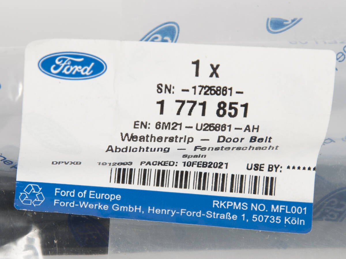 USZCZELKA DOLNA SZYBY DRZWI LEWYCH TYŁ S-MAX/GALAXY 06-15 _ 1771851 _ 6M21-U25861-AH