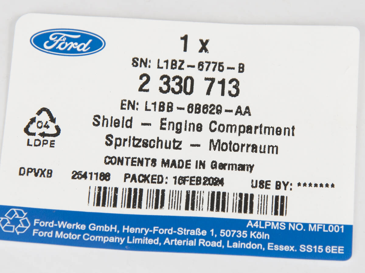 OSŁONA SILNIKA FIESTA 17- PUMA 20- _ 2795447 _ L1BB-6B629-AB _ L1BZ-6775-B