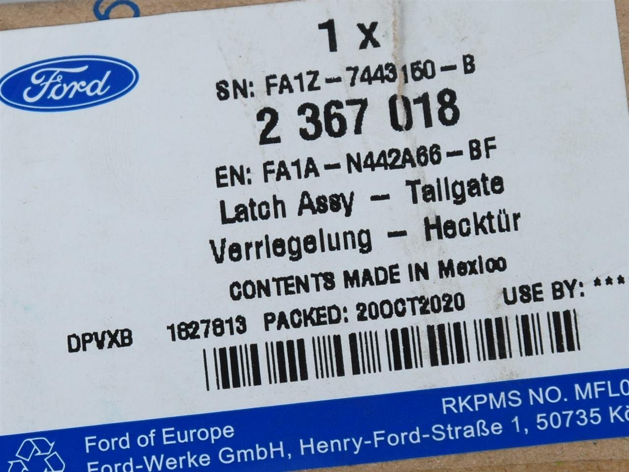 ZAMEK KLAPY TYŁ EDGE 15- EXPLORER 20- ESCAPE USA _ 2789987_ FA1A-N442A66-BF _ FA1Z-7443150-B _ GTU_07