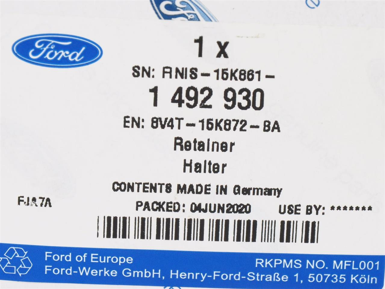 KOSZYK CZUJNIKA PARKOWANIA PRZÓD PRAWY WEW KUGA 08-10 _ 1492930 _ 8V4T-15K872-BA