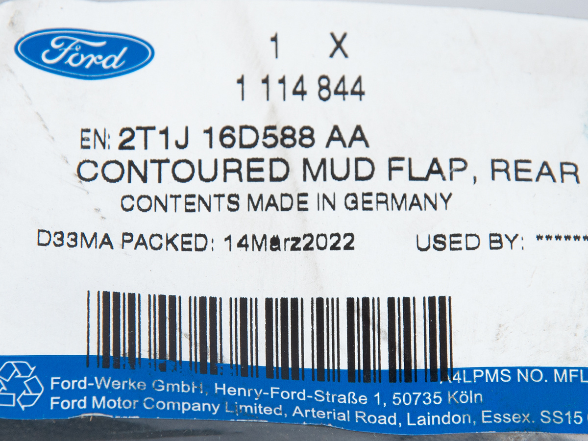 CHLAPACZE 2 SZT TYŁ FORD TRANSIT CONNECT 02- _ 1114844 _ 2T1J-16D588-AA _ GTU_07