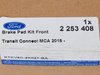 KLOCKI HAMULCOWE PRZÓD TRANSIT TOURNEO CONNECT 18- _ 2253408 _ KTKV6C-2K021-BA