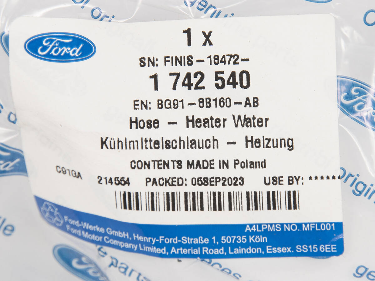 PRZEWÓD NAGRZEWNICY MONDEO 10-14 S-MAX 10- 1,6 EB_ 1742540 _ BG91-8B160-AB