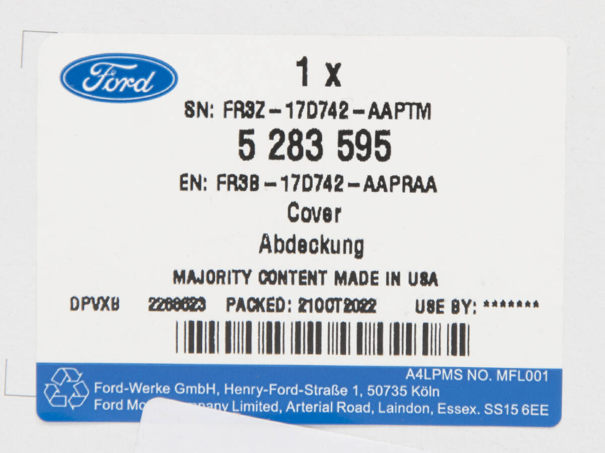 OBUDOWA PRAWA LUSTERKA ZEWNĘTRZNEGO MUSTANG 15- 17- _ 5283595 _ FR3B-17D742-AAPRAA _ FR3Z-17D742-AAPTM