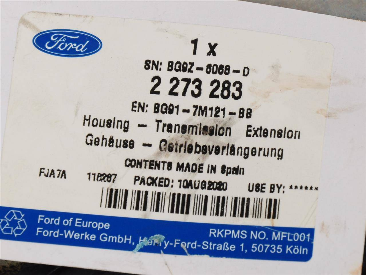 PODUSZKA GÓRNA SKRZYNI BIEGÓW MONDEO EDGE S-MAX OE _ 2273283 _ BG91-7M121-BB _ GTU_07