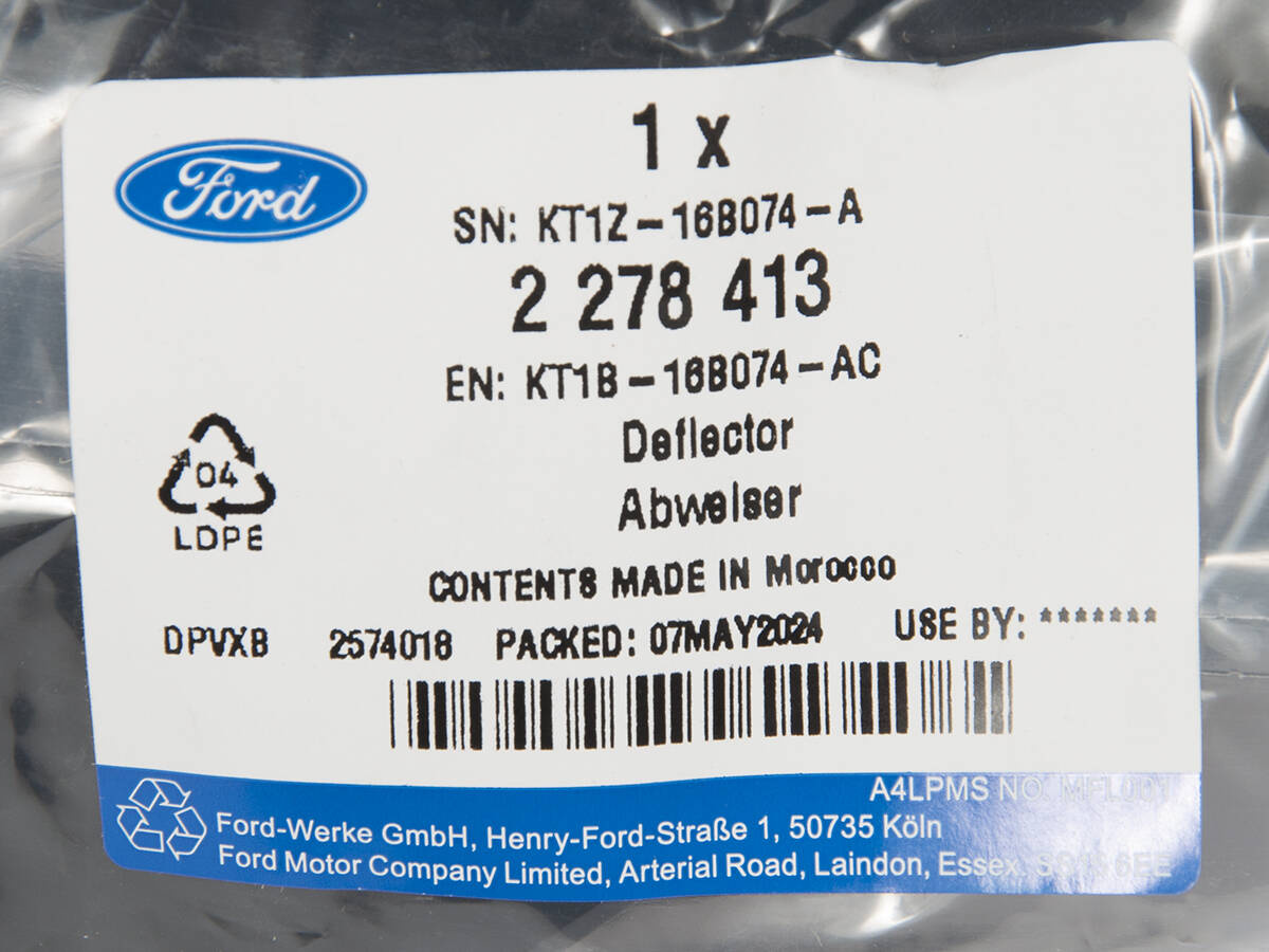 PRZEDŁUŻENIE NADKOLA PRAWE FORD CONNECT 18- _ 2278413 _ KT1B-16B074-AC _ KT1Z-16B074-A _ GTU_07OE
