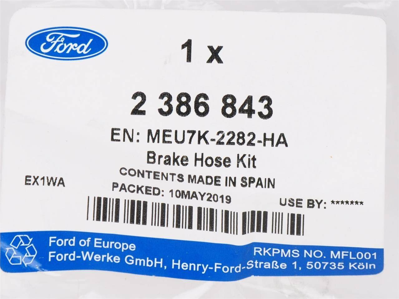 PRZEWODY HAMULCOWE TYLNE MONDEO 2007-2014 _ 2386843 _ MEU7K-2282-HA