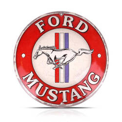 BLASZANY SZYLD FORD MUSTANG 3 STRIPES RED