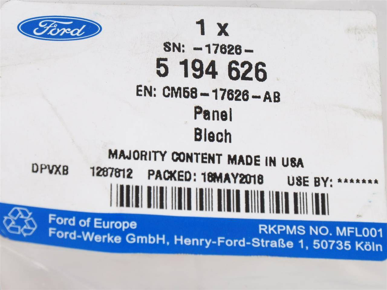 LISTWA PRAWA ZDERZAKA PRZÓD FOCUS 2013- 2014- _ 5194626 _ CM58-17626-AB _ CM5Z-17626-A