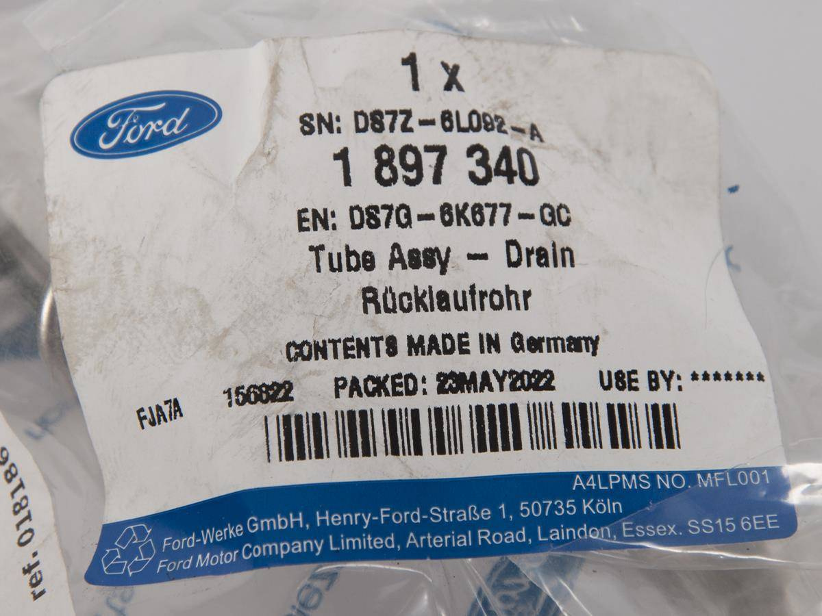 RURKA TURBINY POWRÓT OLEJU FOCUS MONDEO 1.5 EB _ 1897340 _ DS7G-6K677-GC _ DS7Z-6L092-A