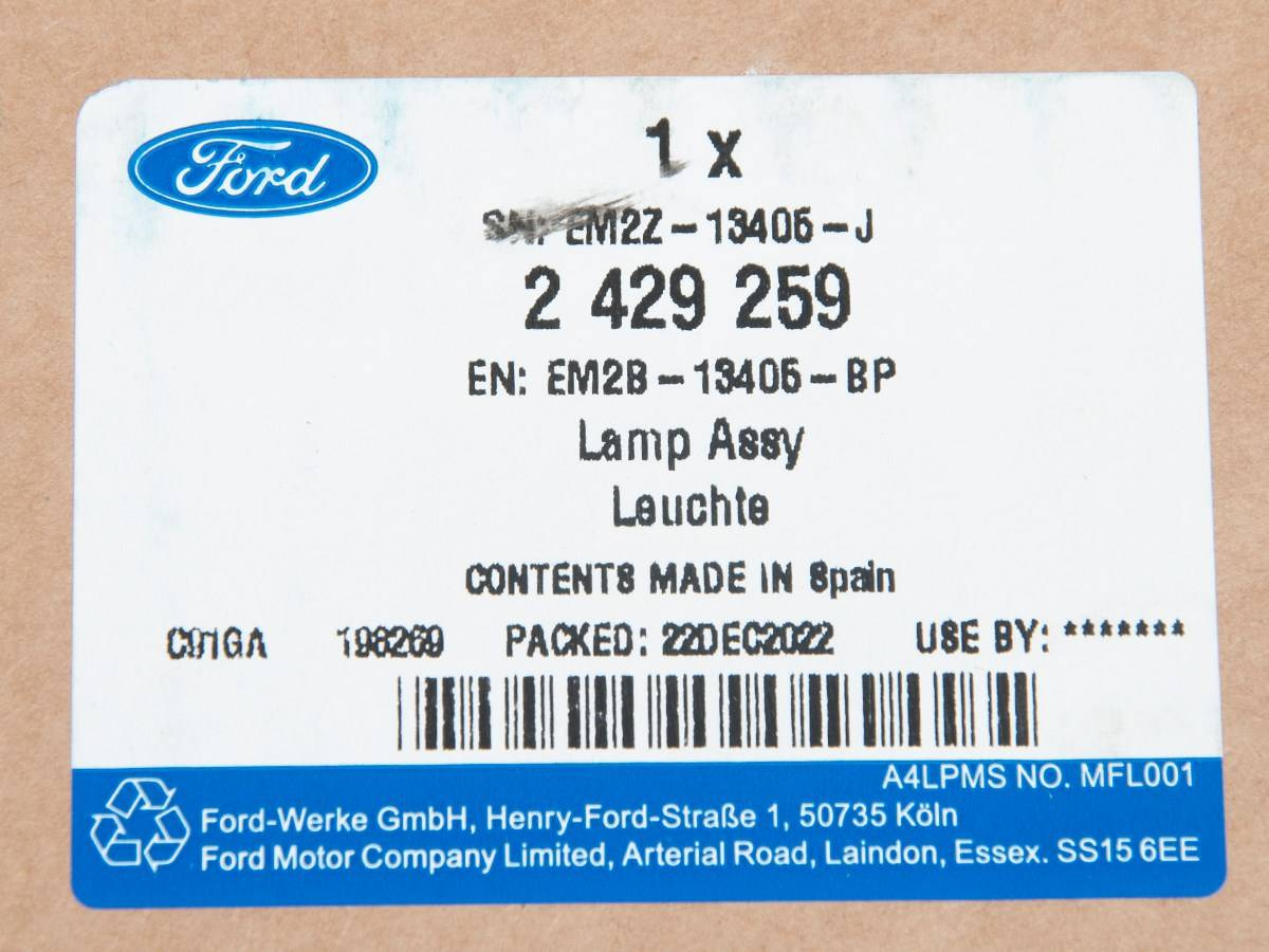 LAMPA TYLNA LEWA ZEWNĘTRZNA S-MAX 15- FORD OE _ 2429259 _ EM2B-13405-BP