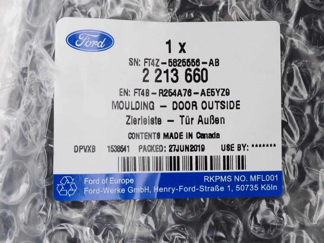 LISTWA DRZWI TYŁ PRAWA EDGE 2015- _ 2554669 _ FT4B-R254A76-AG5YZ9 _ FT4Z-5825556-AB