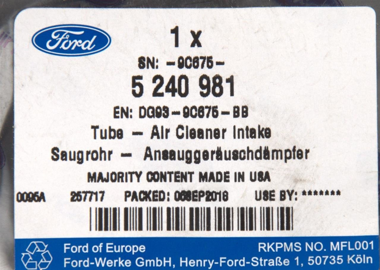 RURKA POBÓR FILTRA POWIETRZA MONDEO 2014- _ 5240981 _ DG93-9C675-BB _ GTU_07