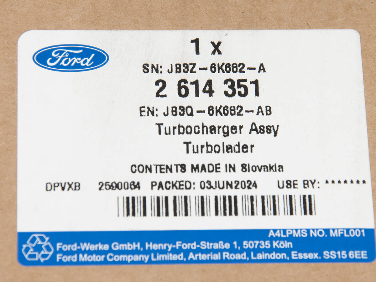 TURBOSPRĘŻARKA FORD RANGER 19- 22- 2.0 ECOBLUE OE _ 2614351 _ JB3Q-6K682-AB