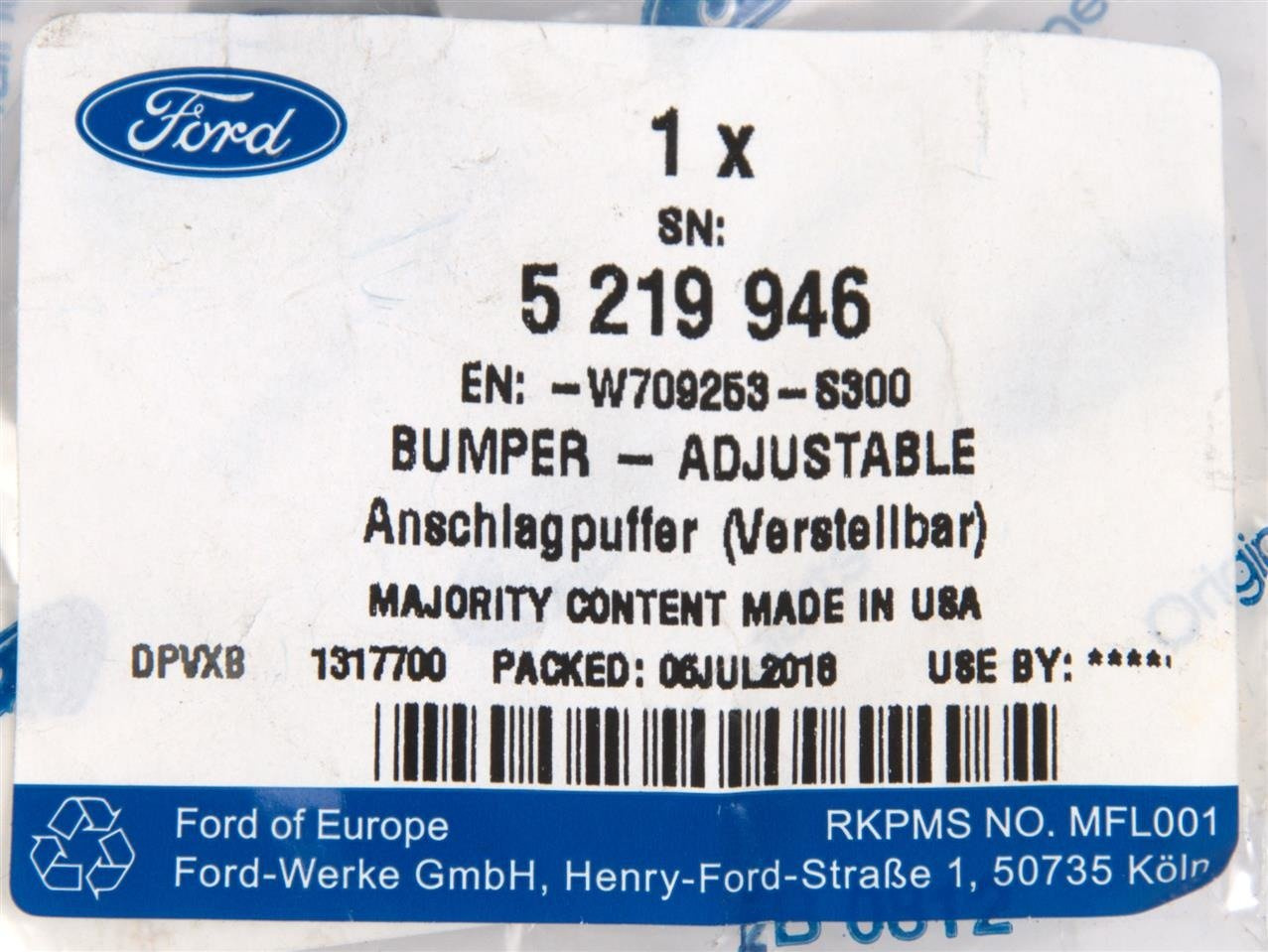 ODBÓJ MASKI MONDEO 2014- MUSTANG 2015-17 / 17- _ 5219946 _ W709253-S300 _ W709253-S300