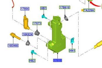 ZBIORNIK SPRYSKIWACZY TRANSIT 14-  19- CUSTOM 12- _ 1924047 _ BK21-13C087-AF