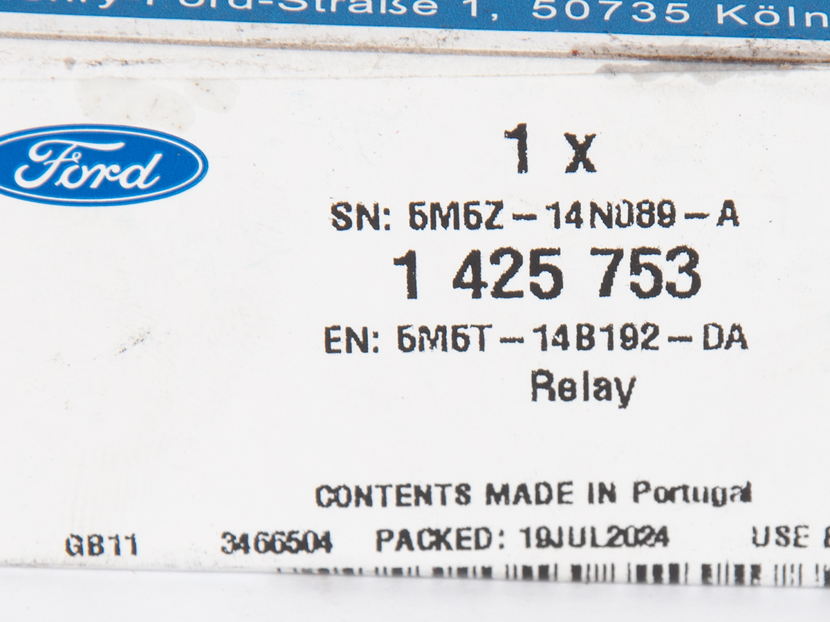 PRZEKAŹNIK 40 AMP FORD S-MAX 15- TRANSIT 14-