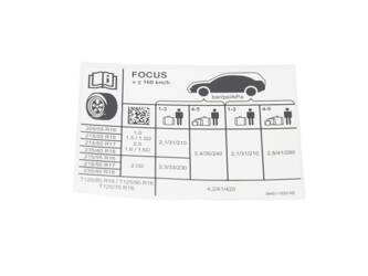 KALKOMANIA CIŚNIENIE KÓŁ FOCUS 11- FOCUS 14-18
