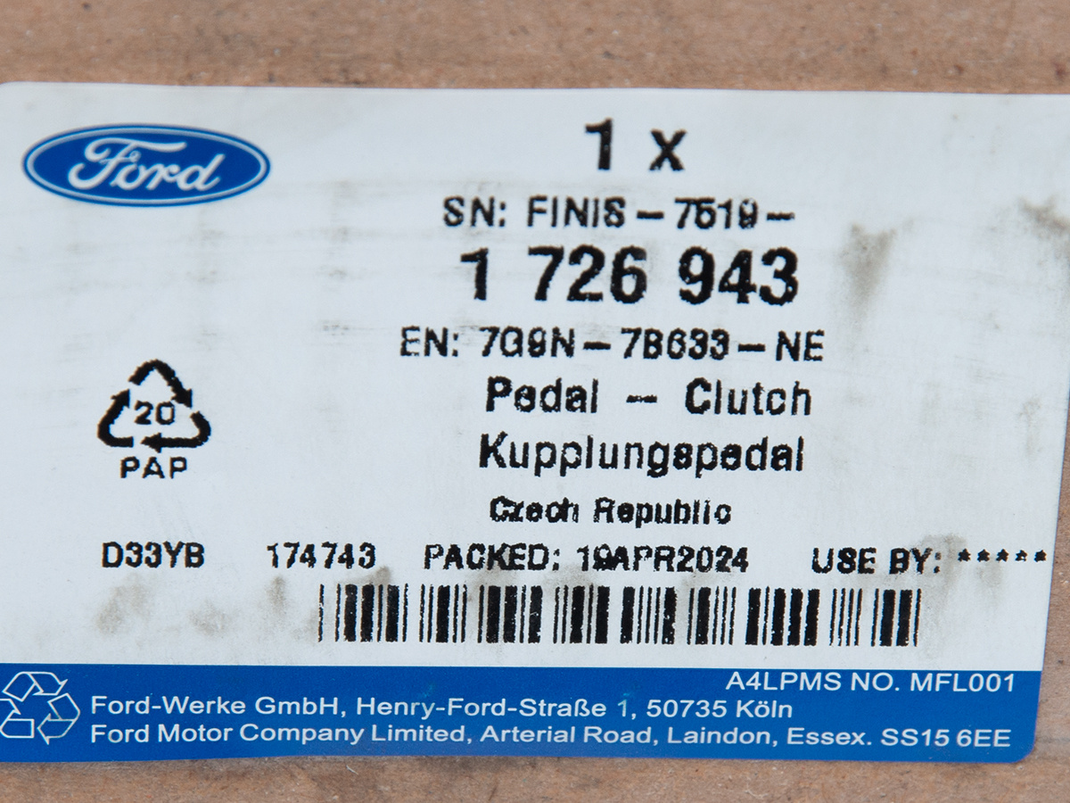 PEDAŁ SPRZĘGŁA FORD S-MAX / GALAXY 06-15 DIESEL