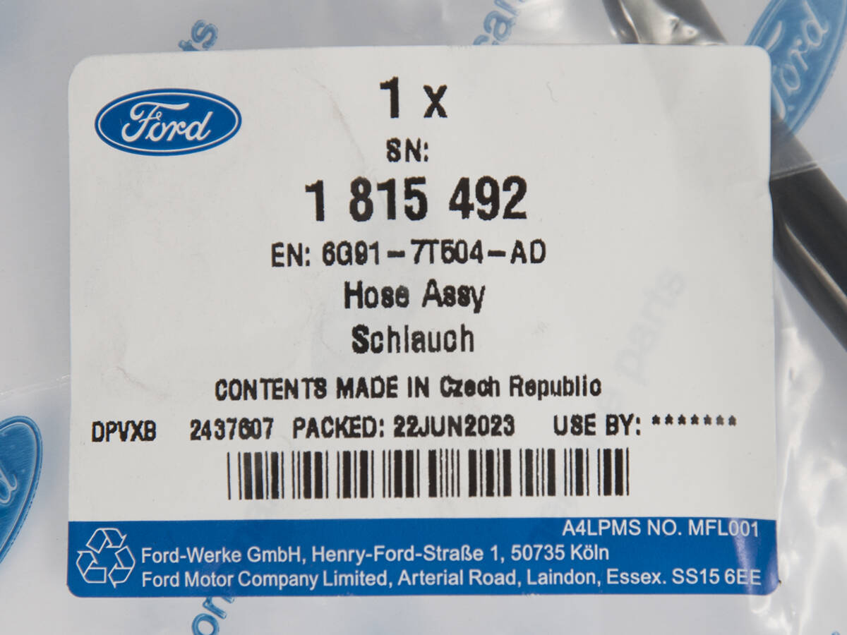 PRZEWÓD POMPY SPRZĘGŁA MONDEO S-MAX / GALAXY _ 1815492 _ 6G91-7T504-AD