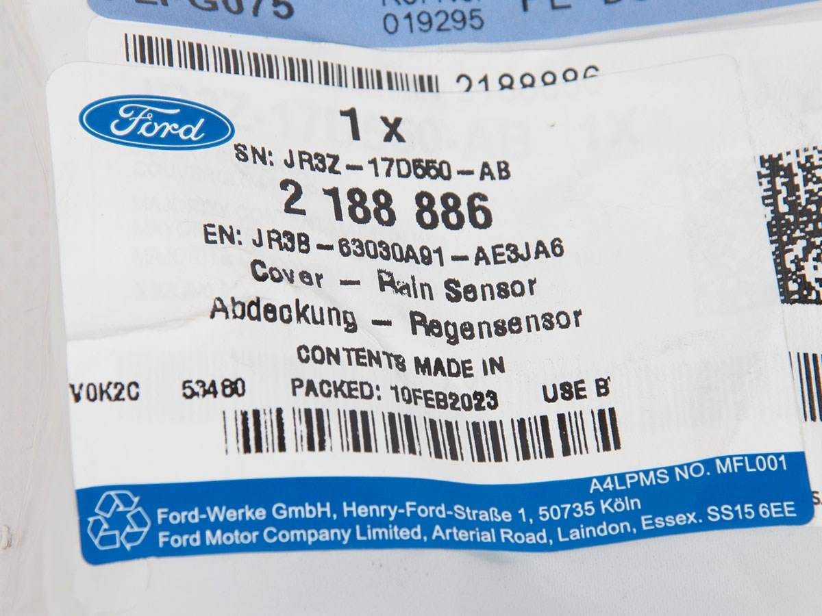 ZAŚLEPKA CZUJNIKA DESZCZU MUSTANG 17- _ 2188886 _ JR3B-63030A91-AE3JA6 _ JR3Z-17D550-AB