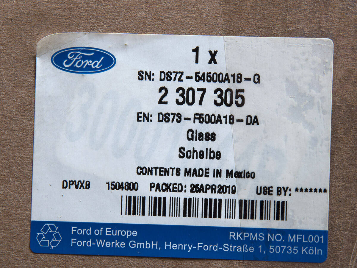 SZYBA SZYBERDACHU MONDEO 14-22 FORD OE _ 2307305 _ DS73-F500A18-DA _ DS7Z-54500A18-G