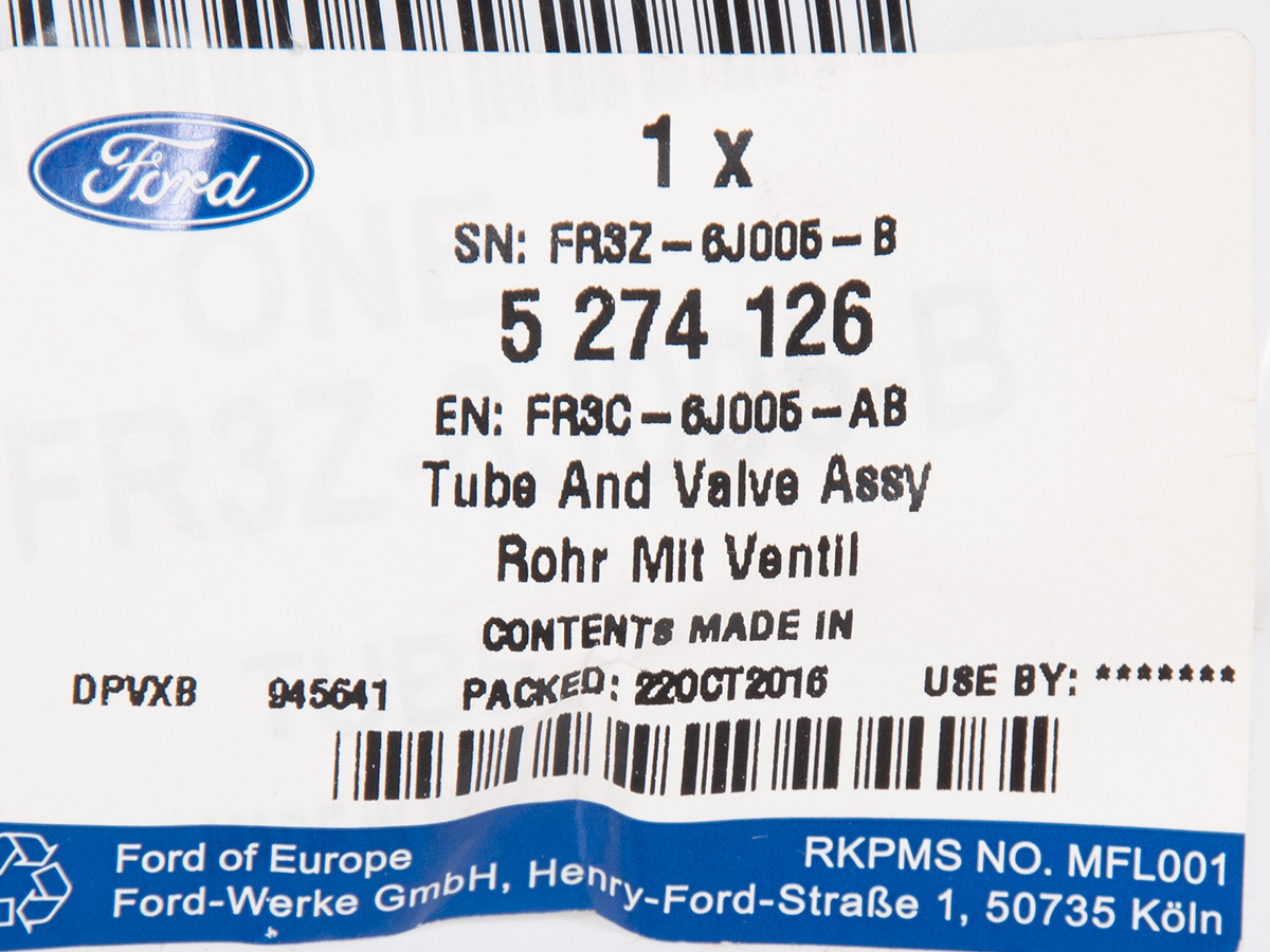 PRZEWÓD PODCIŚNIENIA MUSTANG 15- 17-23 FORD OE _ 5274126 _ FR3C-6J005-AB _ FR3Z-6J005-B