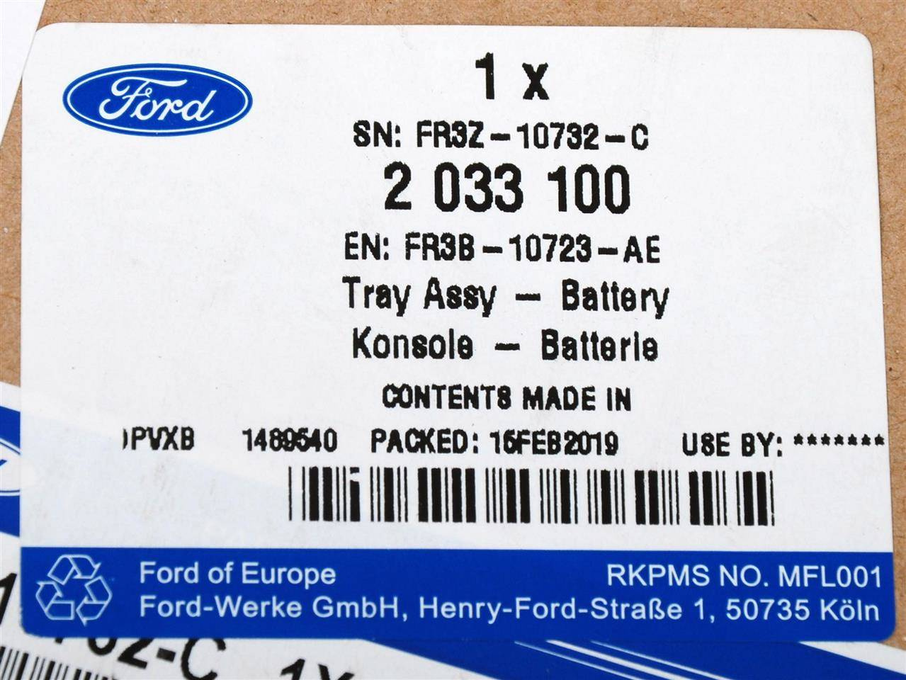 OBUDOWA AKUMULATORA MUSTANG 2015-17, 2017- _ 2033100 _ FR3B-10723-AE _ FR3Z-10732-A _ GTU_07