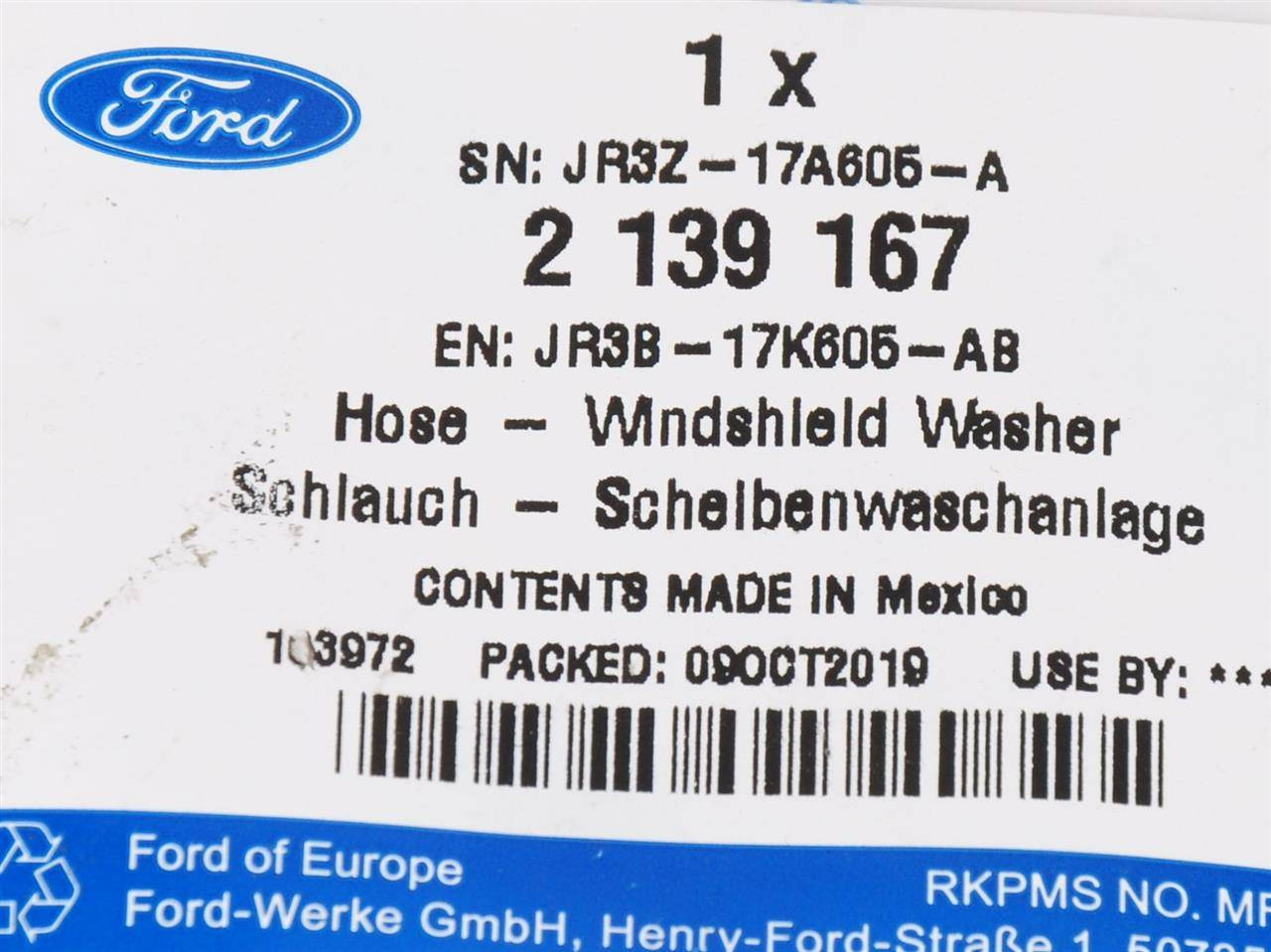 PRZEWÓD SPRYSKIWACZY FORD MUSTANG 2017- OE