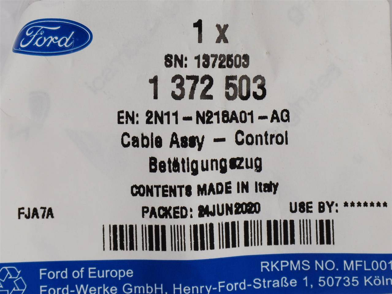 LINKA OTWIERANIA DRZWI FUSION 02-12 _ 1372503 _ 2N11-N218A01-AG _ GTU_07