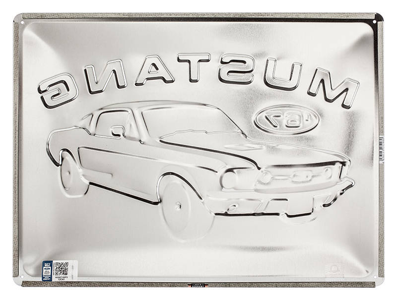 SZYLD Z BLACHY FORD MUSTANG GT 1967 RED