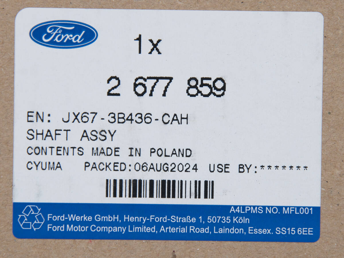 PÓŁOŚ NAPĘDOWA PRAWA FOCUS 18- _ 2677859 _ JX67-3B436-CAH