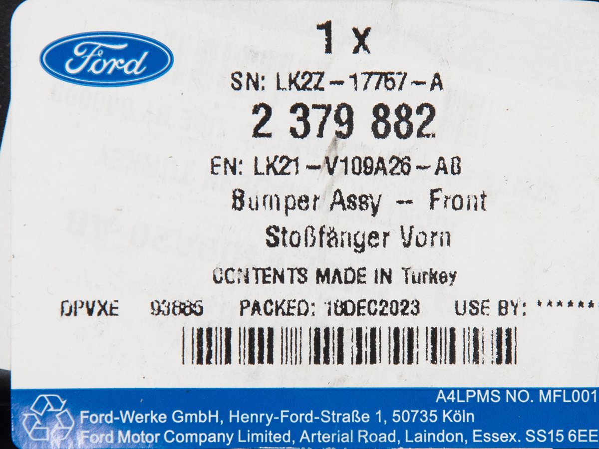 BELKA ZDERZAKA PRZÓD TRANSIT/TOURNEO CUSTOM 12-18- _ 2379882 _ LK21-V109A26-AB _ GTU_07