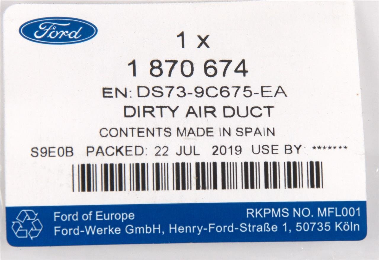 PRZEWÓD RURKA DOLOT POWIETRZA MONDEO MK5 2014- _ 1870674 _ DS73-9C675-EA _ GTU_07