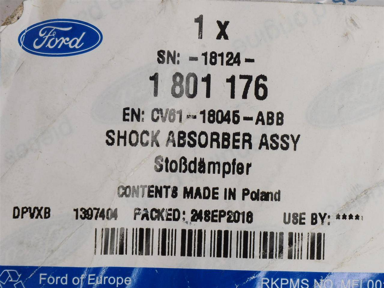 AMORTYZATOR PRAWY PRZÓD KUGA 2012-2014 _ 1801176 _ CV61-18045-ABB