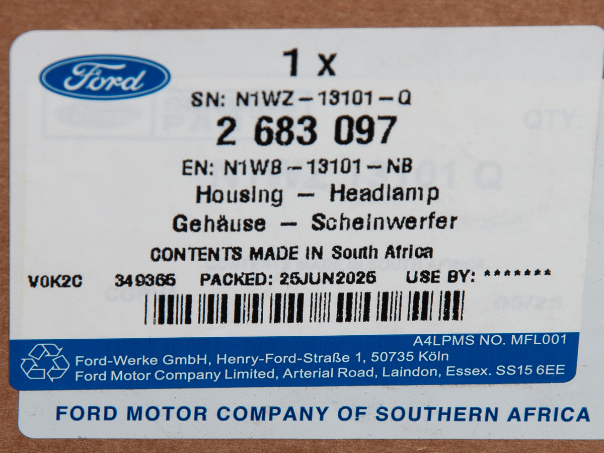 REFLEKTOR LEWY PRZÓD FORD RANGER 22- OE